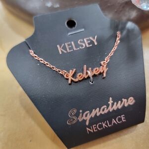 KELSEY Personalized Name Necklace In Rose Gold